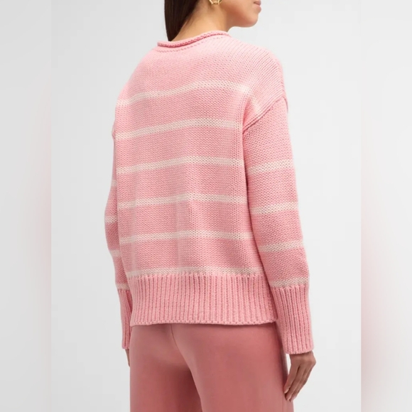 LA LIGNE White/ Navy Blue Marina Striped Sweater Size XS - Picture 5 of 11